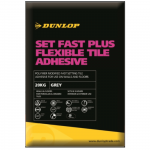 DUNLOP SET FAST PLUS FLOOR & WALL TILE ADHESIVE GREY 20KG